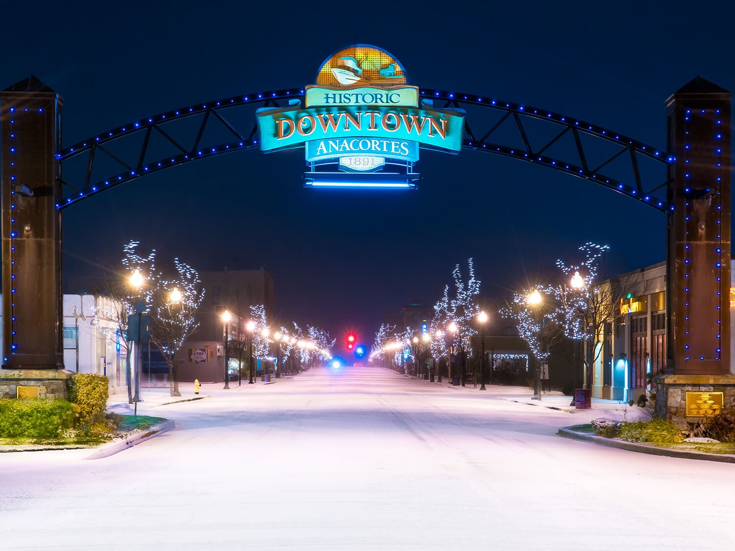 Winter in Anacortes Historic Downtown