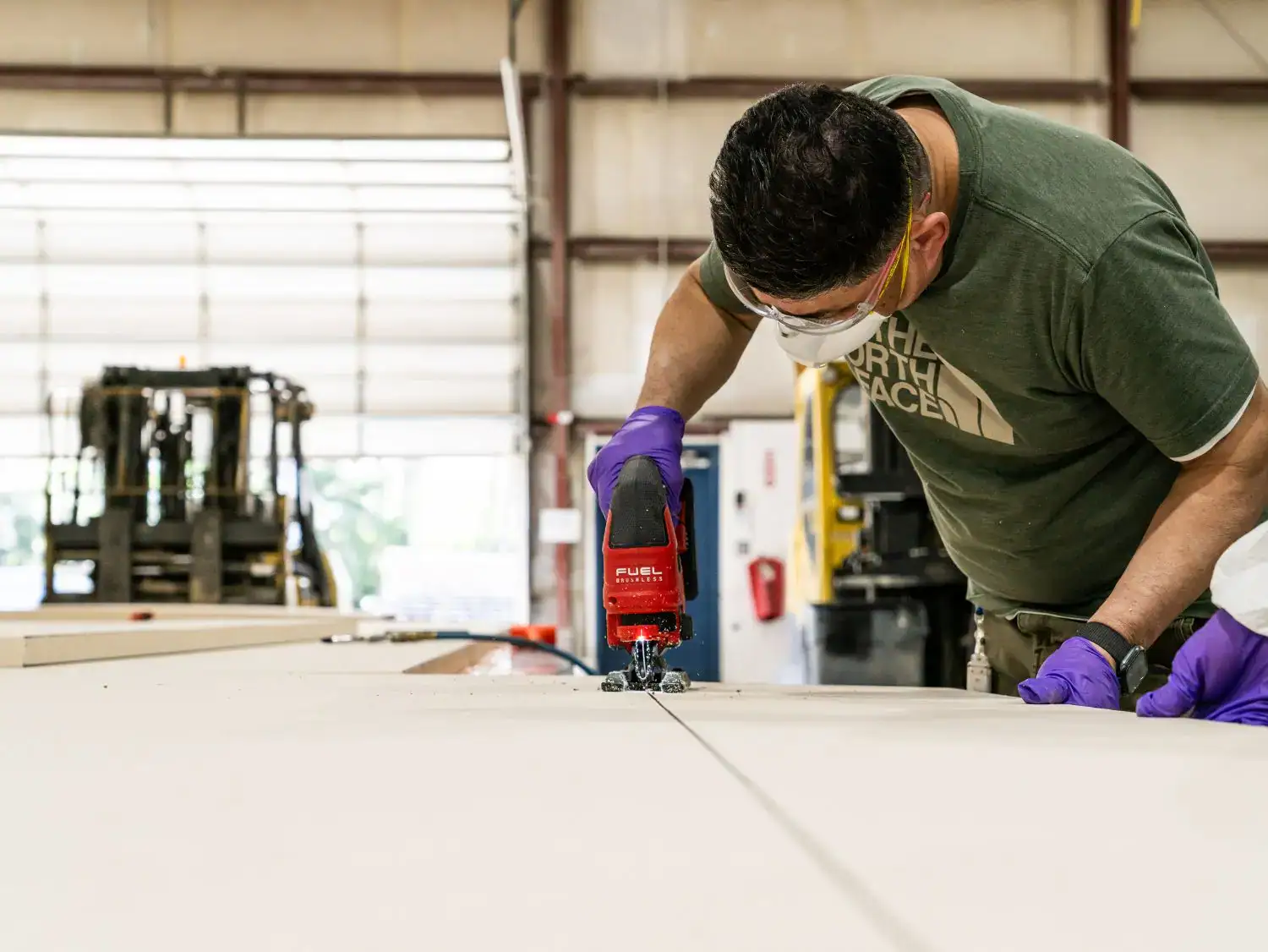 Janicki Industries creating the letters